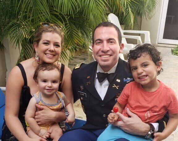 Brianna Keilar with her husband and kids. 