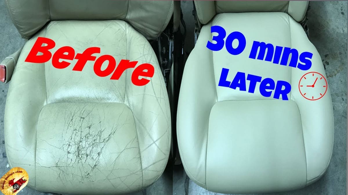 before and after pictures of damaged leather chair