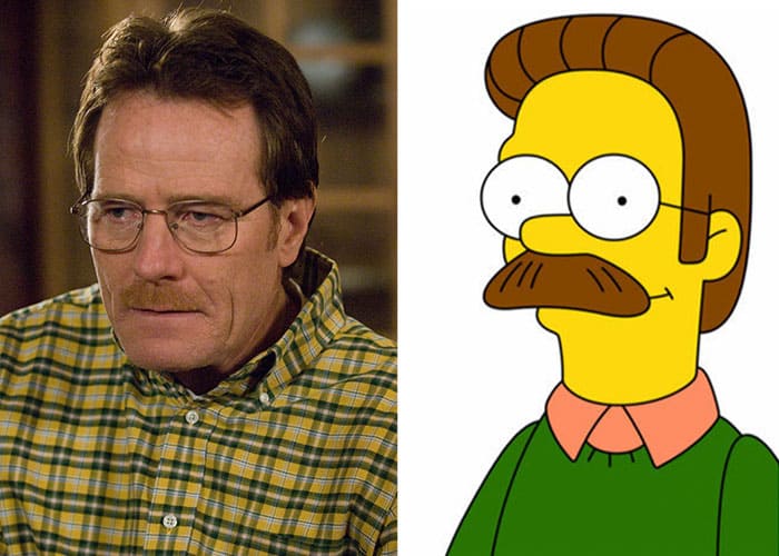 Bryan Cranston and Ned Flanders