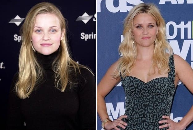 Reese Witherspoon then and now 