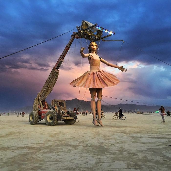 Ballerina Statue at Burning Man 