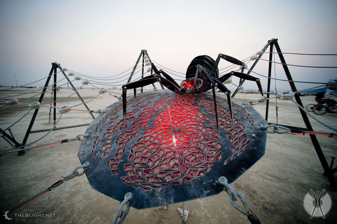 Spider sculpture at Burning Man 