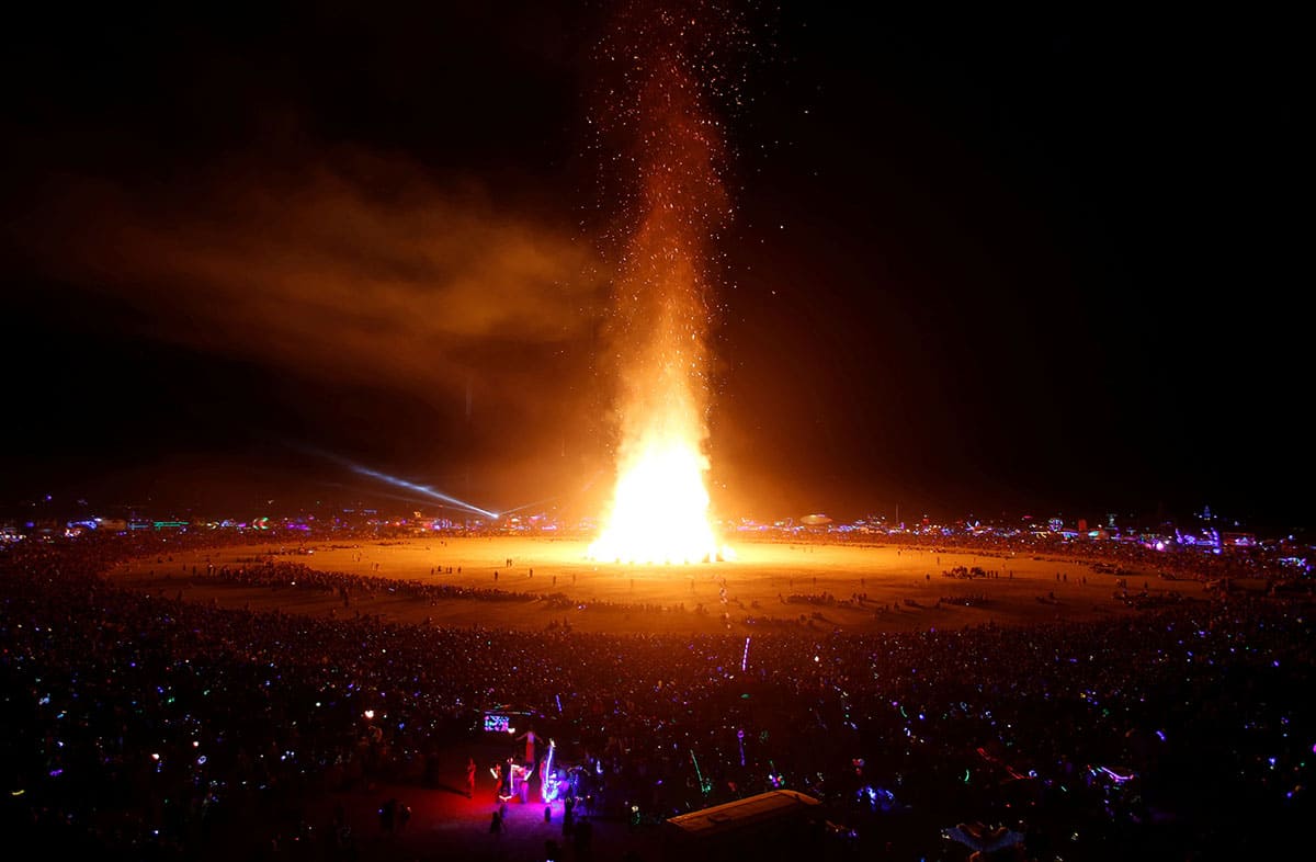 Fire at Burning Man 