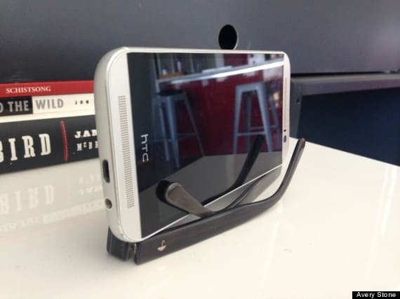 Sunglasses stand for a phone