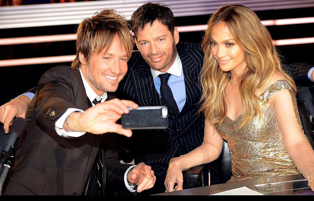 Jennifer Lopez, Keith Urban, and Harry Connick Jr. 