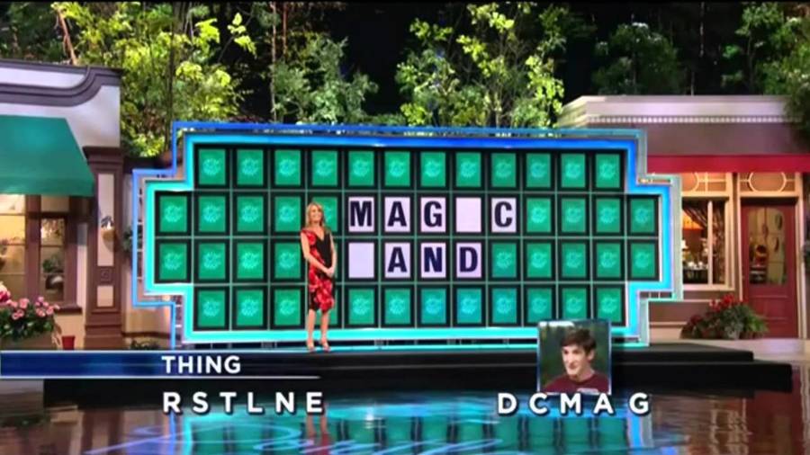 Wheel of Fortune puzzle reading “MAG_C _AND”