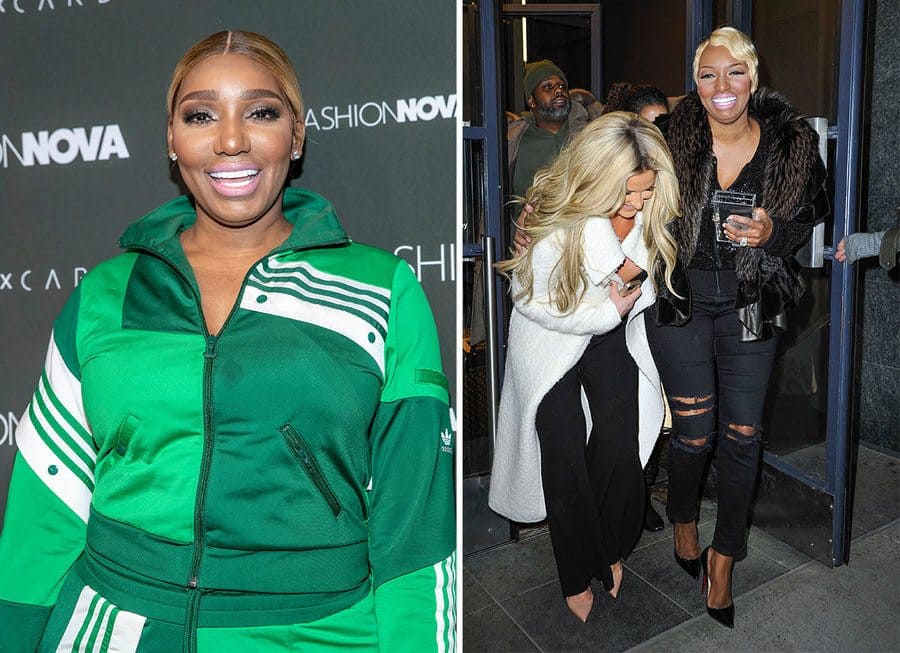 NeNe Leakes at the Fashion Nova X Cardi B Launch Event in Los Angeles. / NeNe Leakes and Kim Zolciak were laughing about something while filming the Real Housewives of Atlanta.