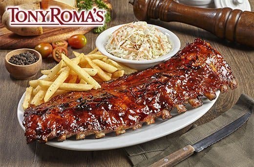 ribs meal from Tony Roma’s