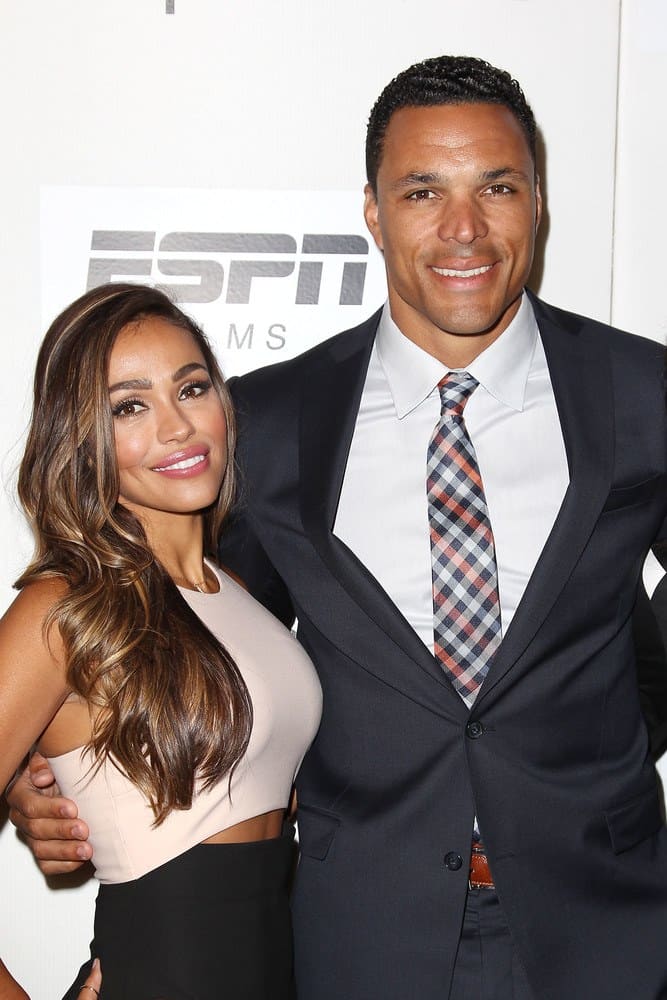 October Gonzalez and Tony Gonzalez at the 'Play It Forward' documentary premiere