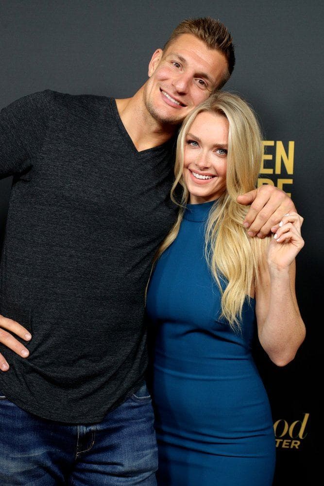 Rob Gronkowski and Camille Kostek at the Golden Globe Ambassador Launch Party