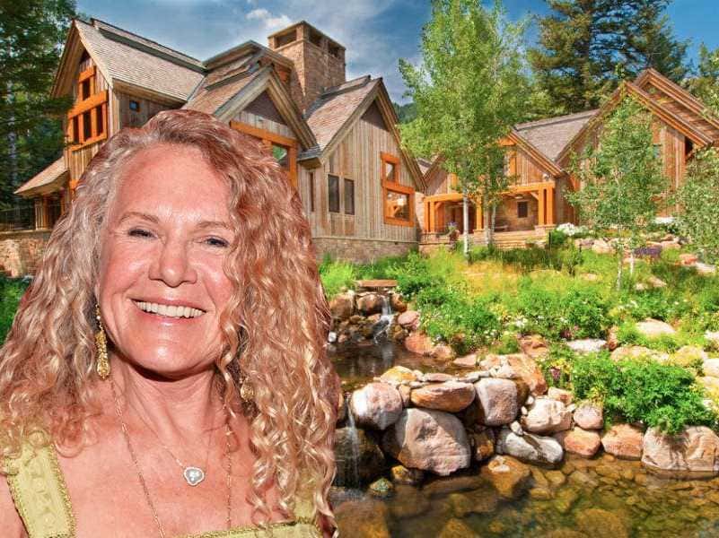 Christy Walton in front of her Jackson Hole home. 