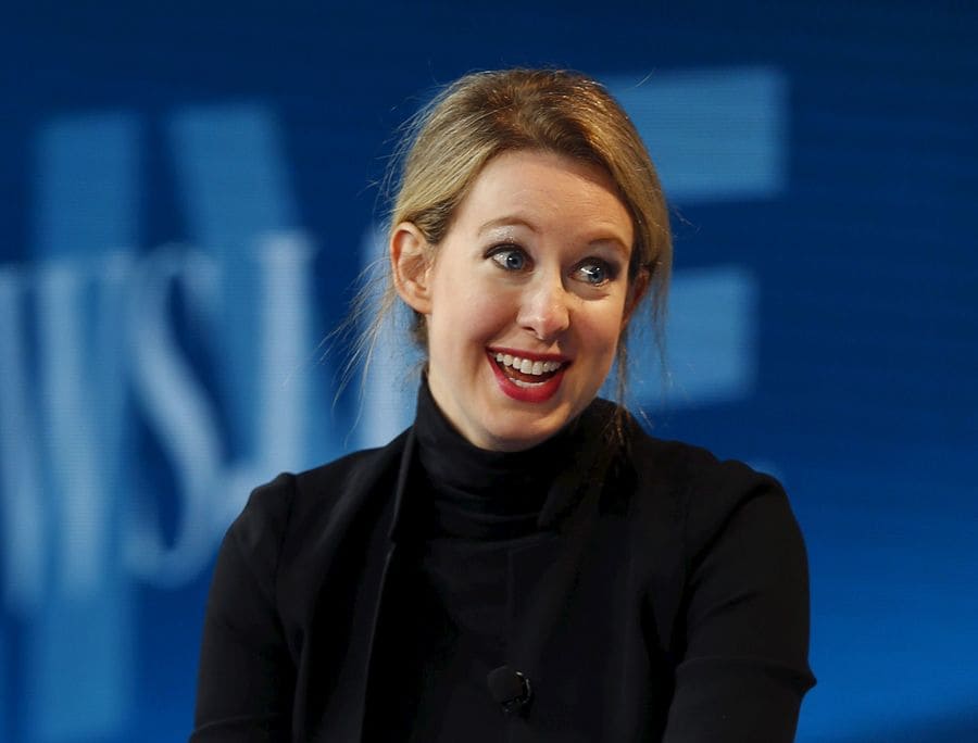 Elizabeth Holmes attending a panel discussion during the Clinton Global Initiative’s annual meeting in New York. 
