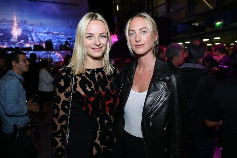 Virginie and Claire Courtin-Clarins in the front row of Etam show 2016. 