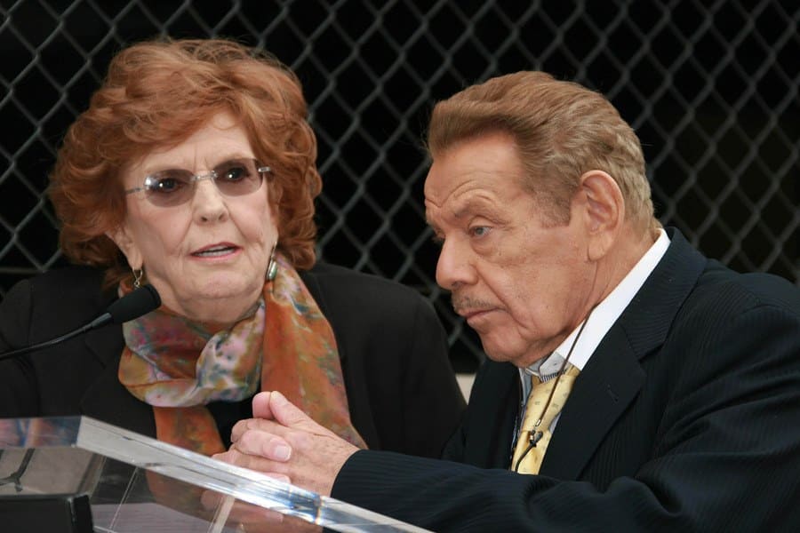 Anne Meara and Jerry Stiller at the ceremony, honoring them with a star on the Hollywood Walk of Fame.