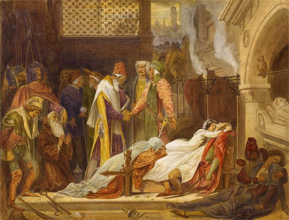 Old painting of romeo and juliet act 5 scene 3 