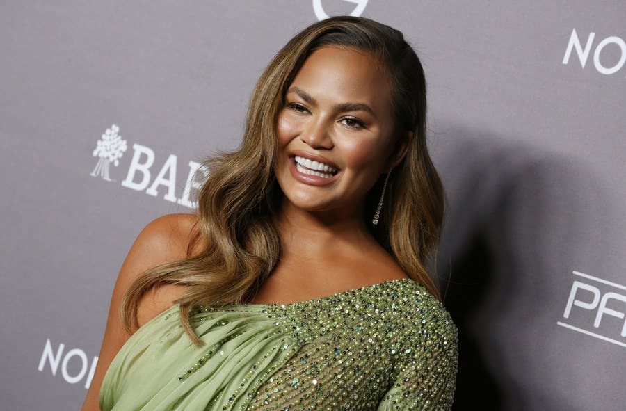 Chrissy Teigen was posing at a red-carpet event in 2019. 