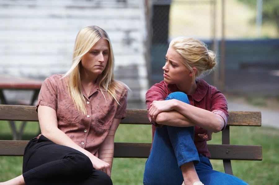 Mamie Gummer, and Amber Heard in the movie The Ward in 2010. 