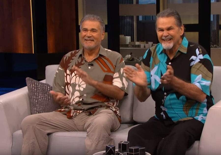 Brothers Walter Macfarlane and Alan Robinson, during an interview with Steve TV Show. 