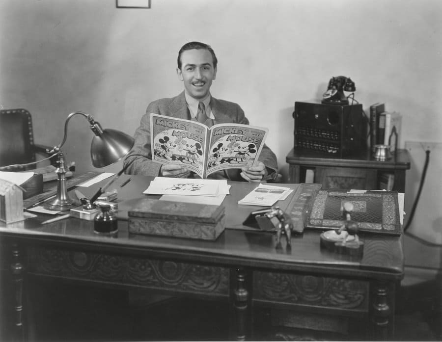 Walt Disney photographed in his office in the 1930s. 