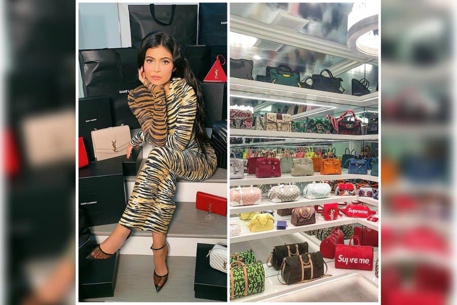 Kylie Jenner's Custom Handbag Room