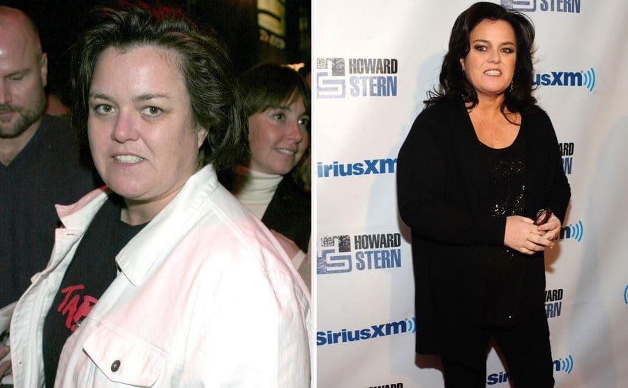 Rosie O'Donnell in 2003. / Rosie O'Donnell in 2014. 