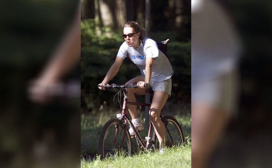 Kate Middleton is on a bike ride to the gym in 2005