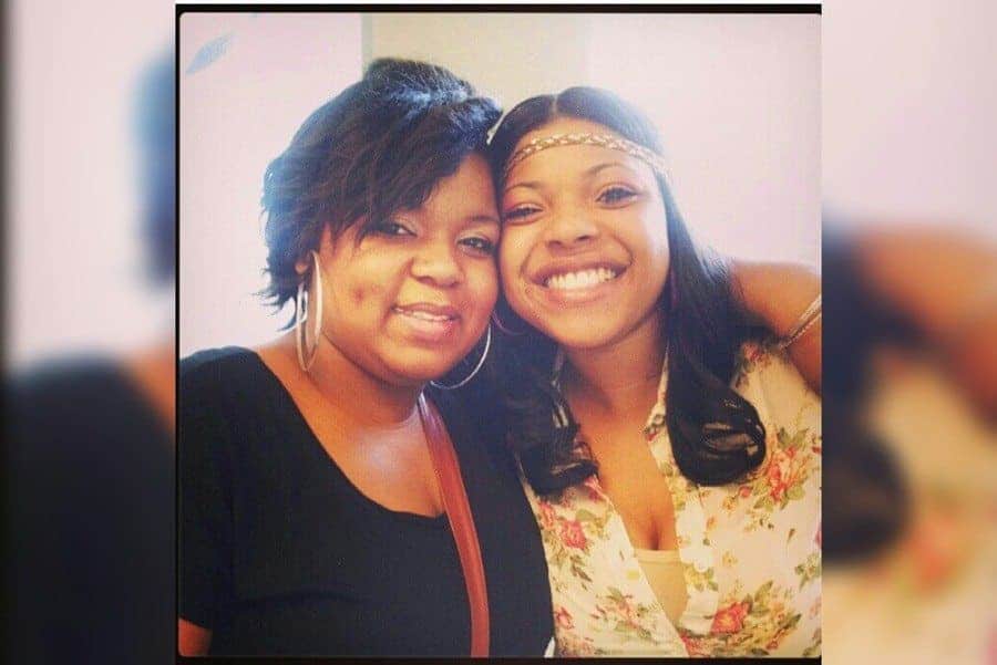 Tisha and her mother 
