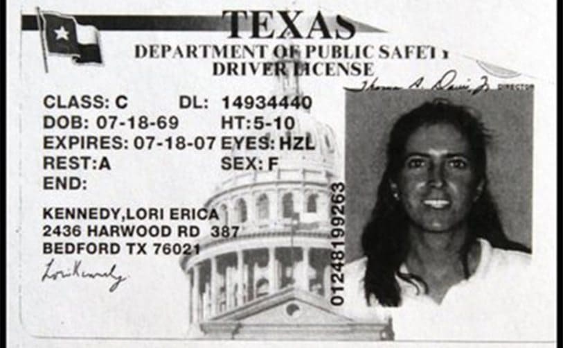 Lori Erica Kennedy’s Texas ID 