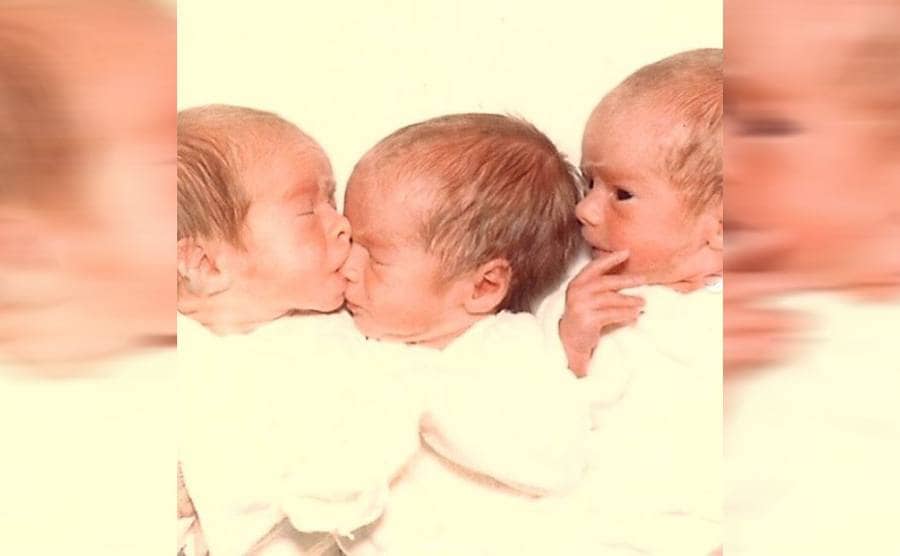 The Dahm triplets as babies 