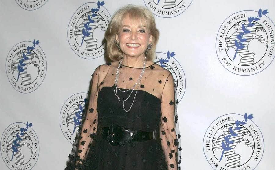 Barbara Walters posing on the red carpet in 2007