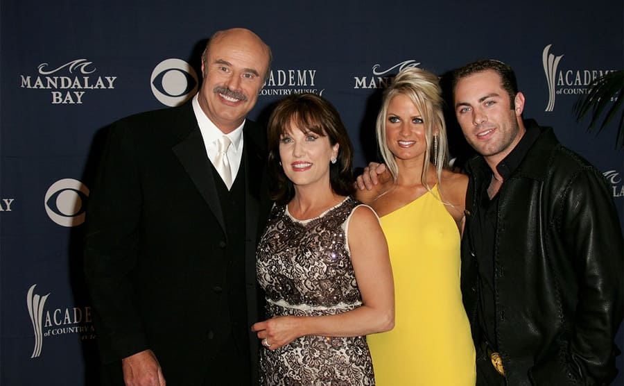 Dr. Phil, Robin, Jay McGraw, and his girlfriend at the time on the red carpet in 2005