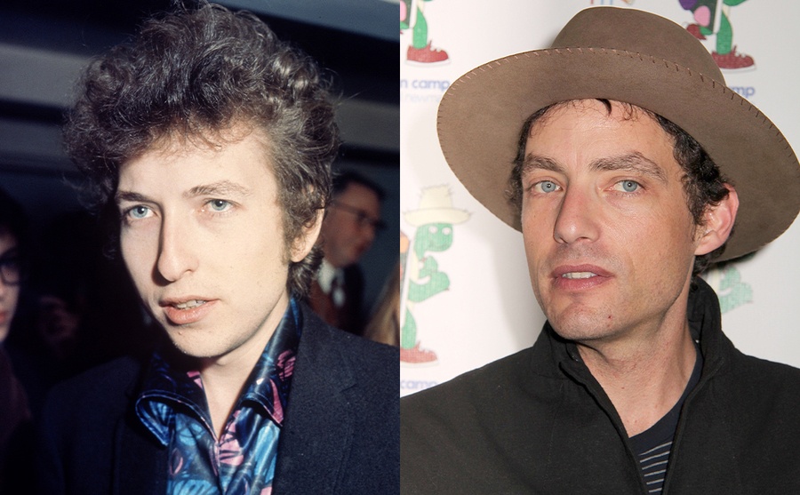 Bob Dylan in the ‘60s / Jakob Dylan on the red carpate in 2012