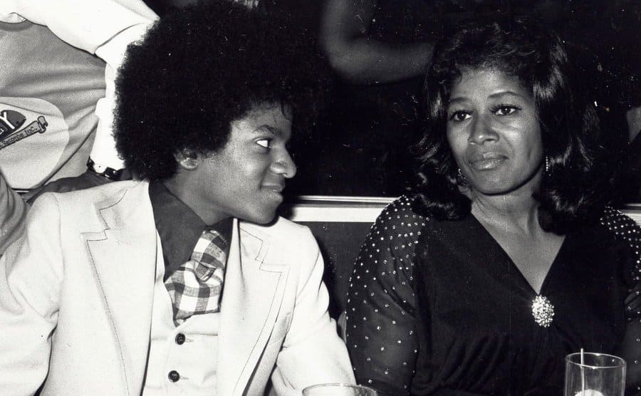 Michael Jackson with his mother, Katherine Jackson, in 1974