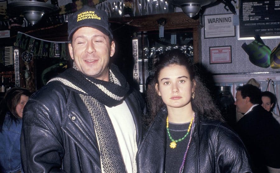 Bruce Willis and Demi Moore at a café in New York 