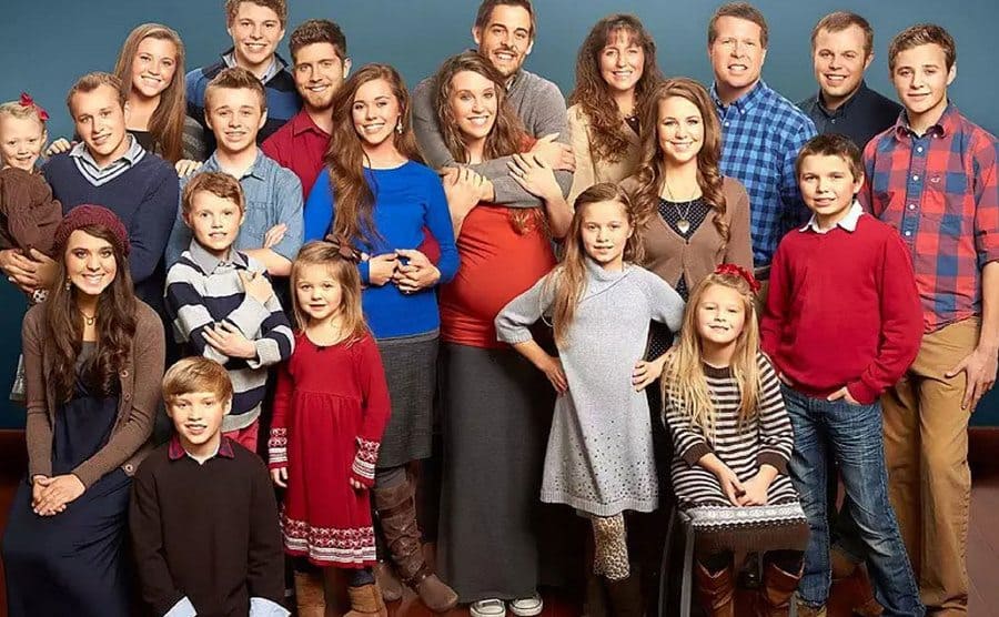 A promotional photo of the entire Duggar family for their show “19 and Counting”.