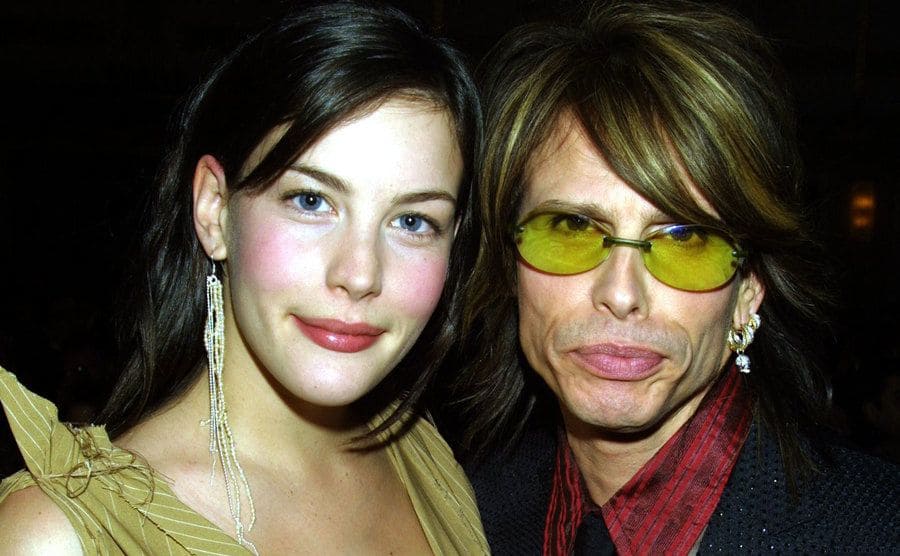 Liv Tyler and Father Steven Tyler of Aerosmith, an inductee of The 16th Annual Rock and Roll Hall of Fame Induction Ceremony.