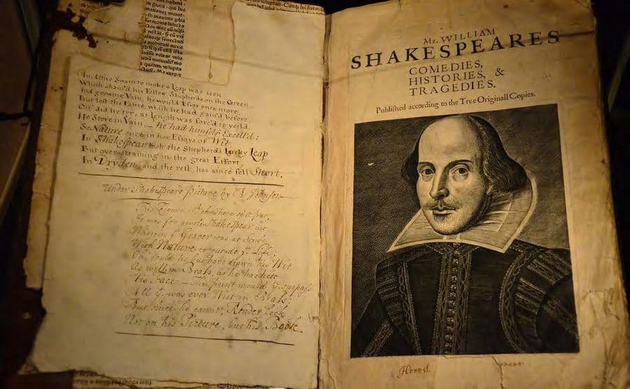 An old book of Shakespeare. 