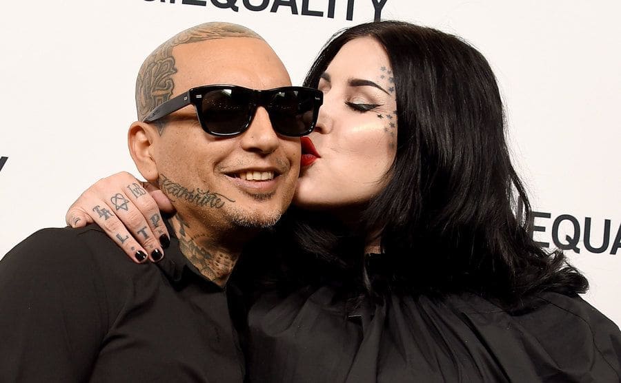 Leafer Sayer and Kat Von D on the red carpet 