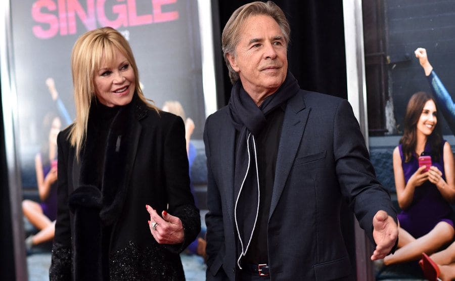 Melanie Griffith and Don Johnson on the red carpet together in 2016