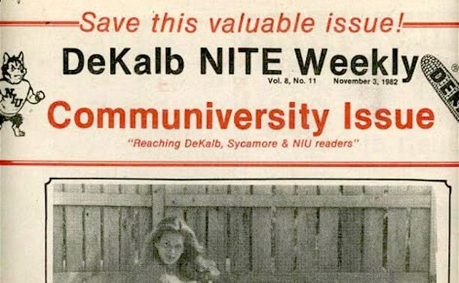 The ‘DeKalb NITE Weekly’ with Cindy Crawford on the cover. 