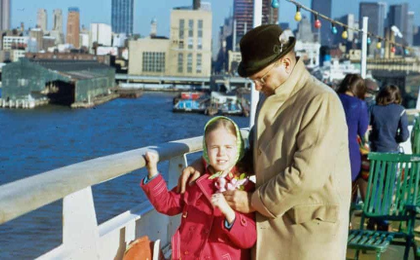 Dani Shapiro with her father on a ferry ride. 