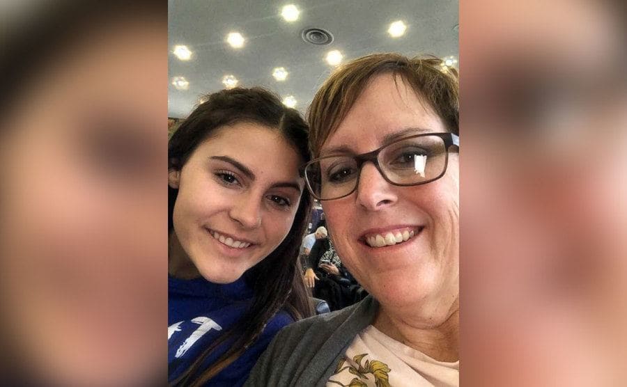 Erin Chatterton takes a selfie with her daughter. 