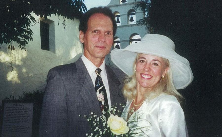 Brown and his wife Rebecca at a wedding. 