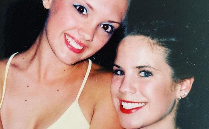 Whitney and Heather 17 years ago at the beginning of their friendship.