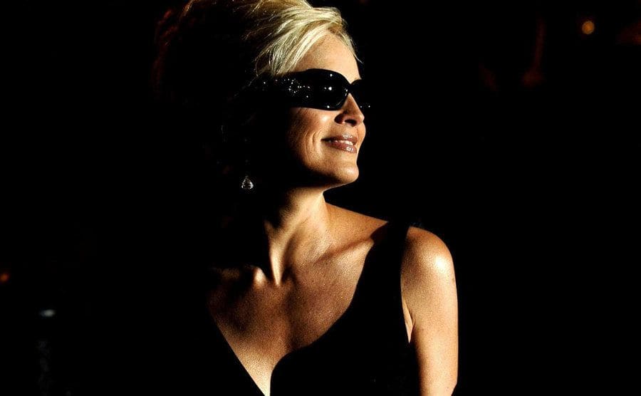 Sharon Stone arrives at the world premiere of her new film 'Basic Instinct II.'