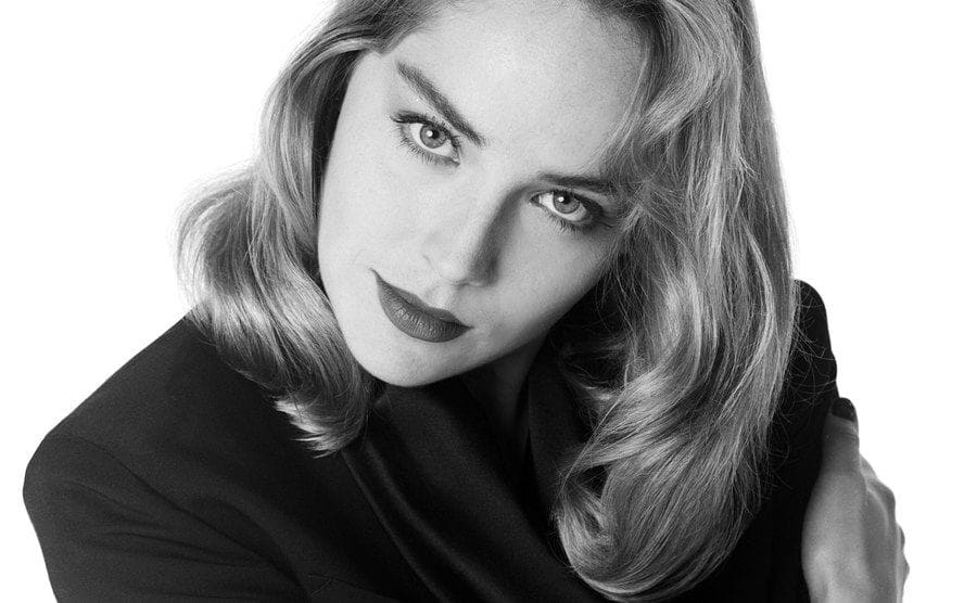Classical portrait of Sharon Stone in her 30's.