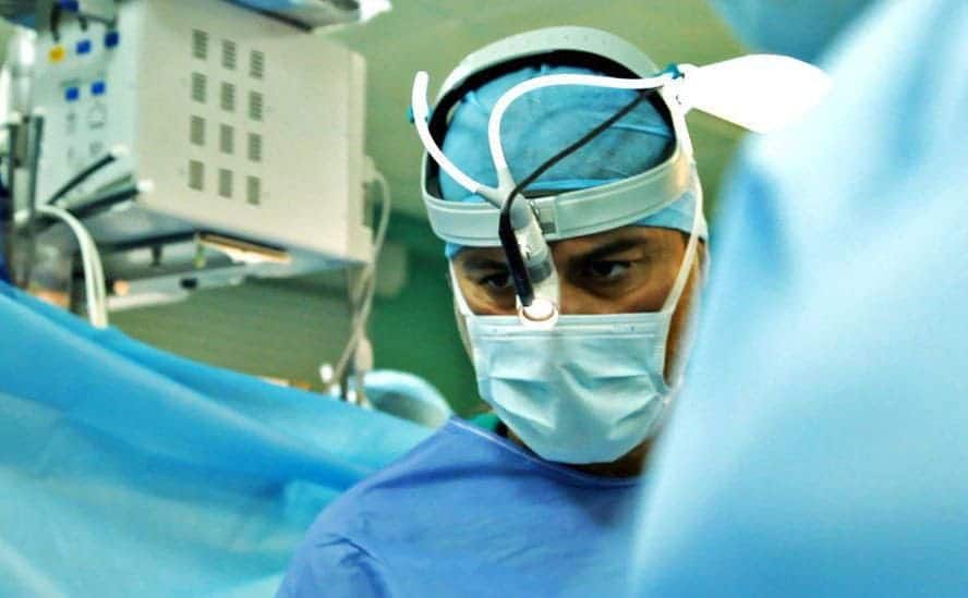 Paolo Macchiarini during surgery. 