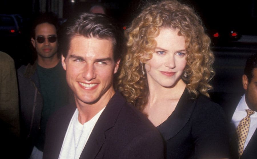 Tom Cruise and Nicole Kidman arrive at an event. 