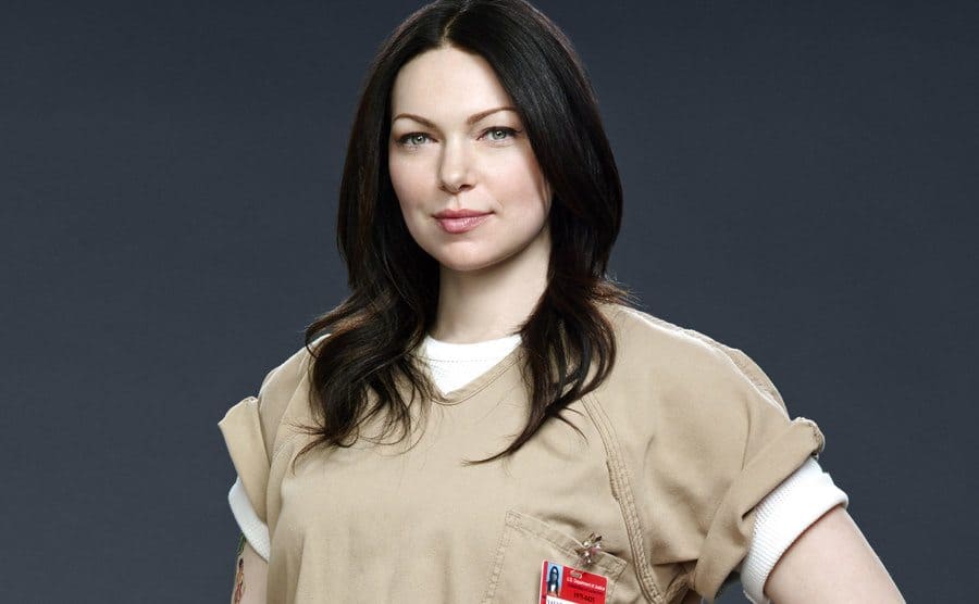 Laura Prepon as Alex Vause in a publicity still of Orange Is the New Black. 