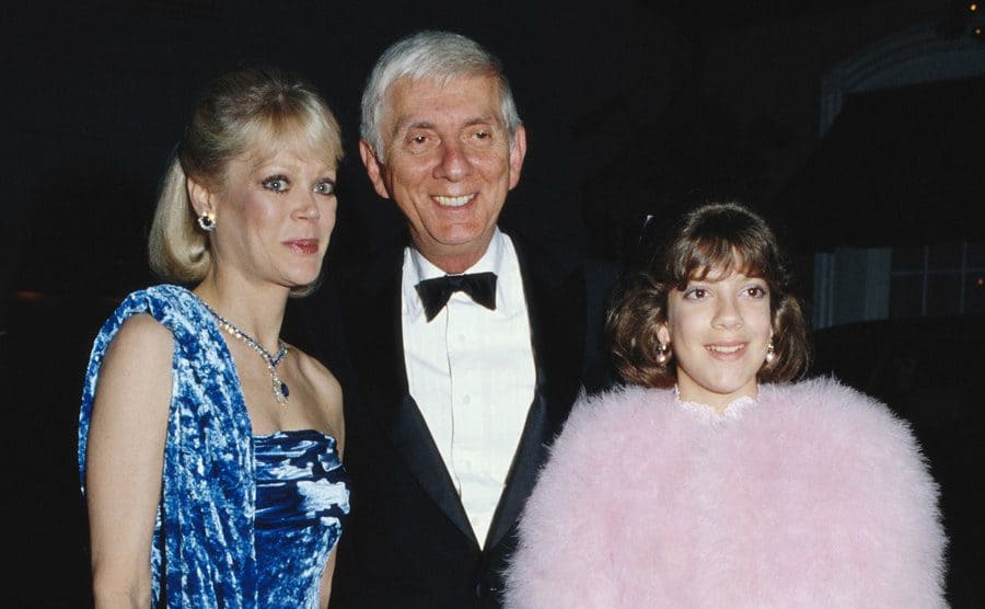 Aaron Spelling poses with his wife Candy and their daughter Tori. 